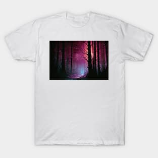 Ethereal Snowy Forest Mystery T-Shirt